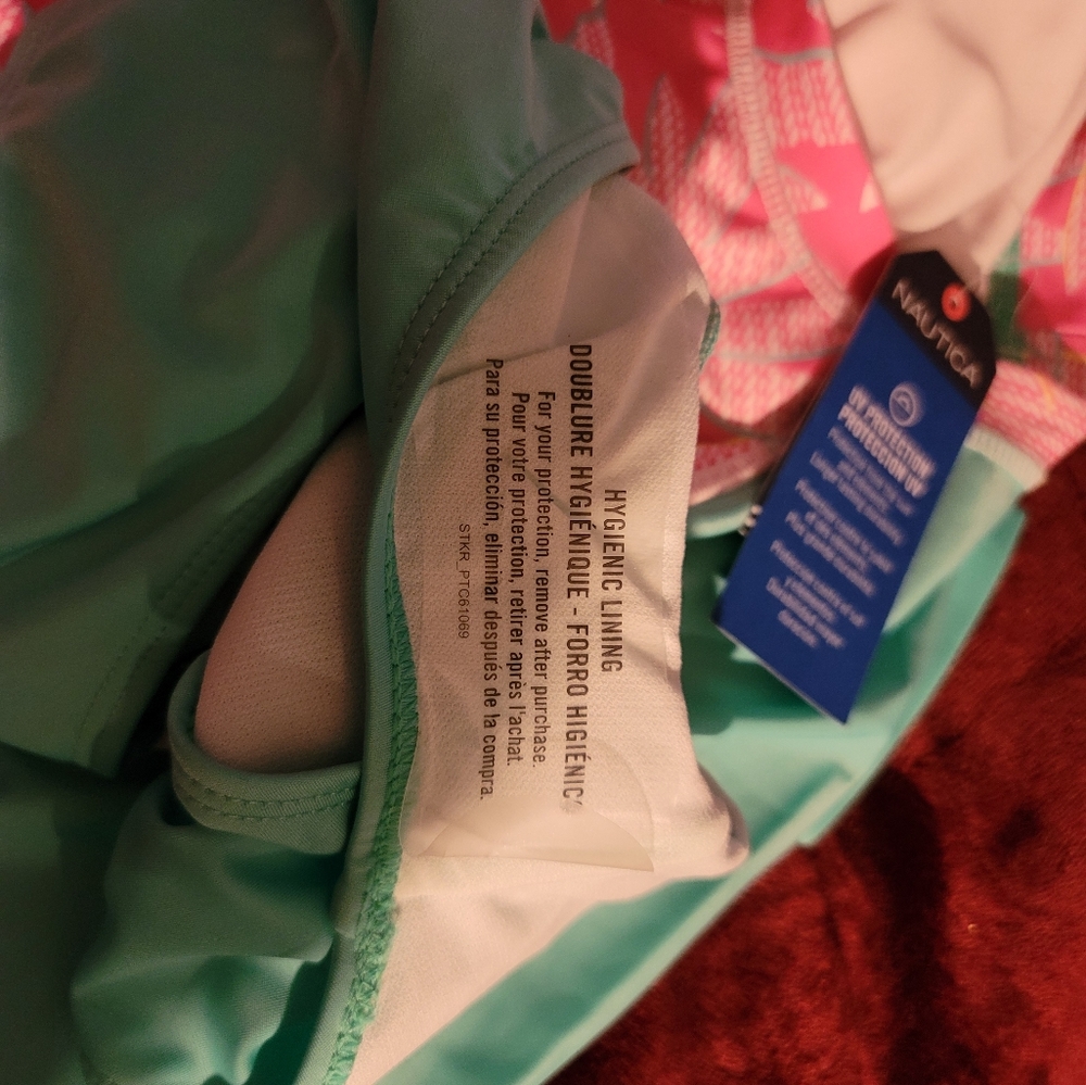 NWT NAUTICA RASH GUARD SWIM SET SUN PROTECTION GIRLS 12 TO 14 - Picture 9 of 9